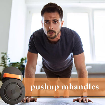 Pushup Handles, Pushup Stand with Rotating Handles, Exercise Roller Wheels, Upper Body Strength Trainer, 7,87 x 3,15 pollici Fitness Equipment, Home Workout Gear for Women
