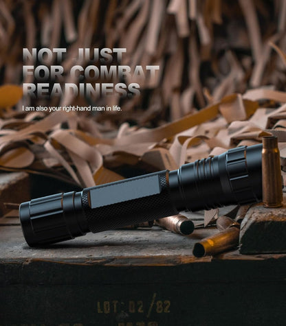 Feyachi 1500 Lumen Tactical Flashlight Rechargeable IPX7 Protection 4 Modes Weapon Light Mlok Mount Rail LED Flashlight Included with Pressure Switch