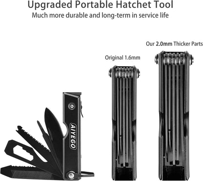 Multi-tool Axe Hammer, Upgraded 14 in 1 Portable Hatchet Tool with Sheath, Camping Survival Gear Kit Birthday Gifts Christmas Stocking Stuffers For Dad Father Grandpa Husband Son Boyfriend Him