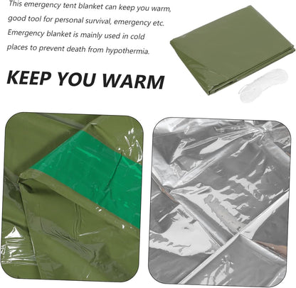 DECOMELODY Survival Camping Tent Windproof Thermal Emergency Shelter Multi Use for Outdoor Activities Lightweight Durable for Cold Weather and Emergencies