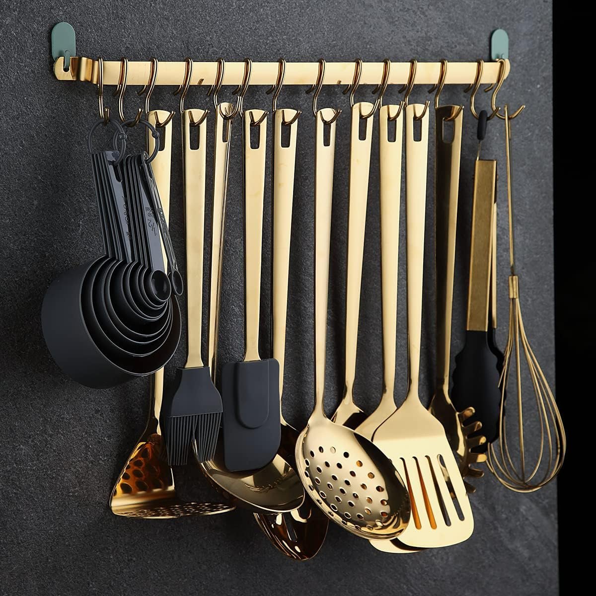 Stainless Steel Kitchen Utensil Set, Kyraton 37 Piece Kitchen Utensil Set, Kitchen Gadget Set with Non-Stick and Heat Resistant Utensil Holder