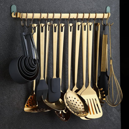 Stainless Steel Kitchen Utensil Set, Kyraton 37 Piece Kitchen Utensil Set, Kitchen Gadget Set with Non-Stick and Heat Resistant Utensil Holder
