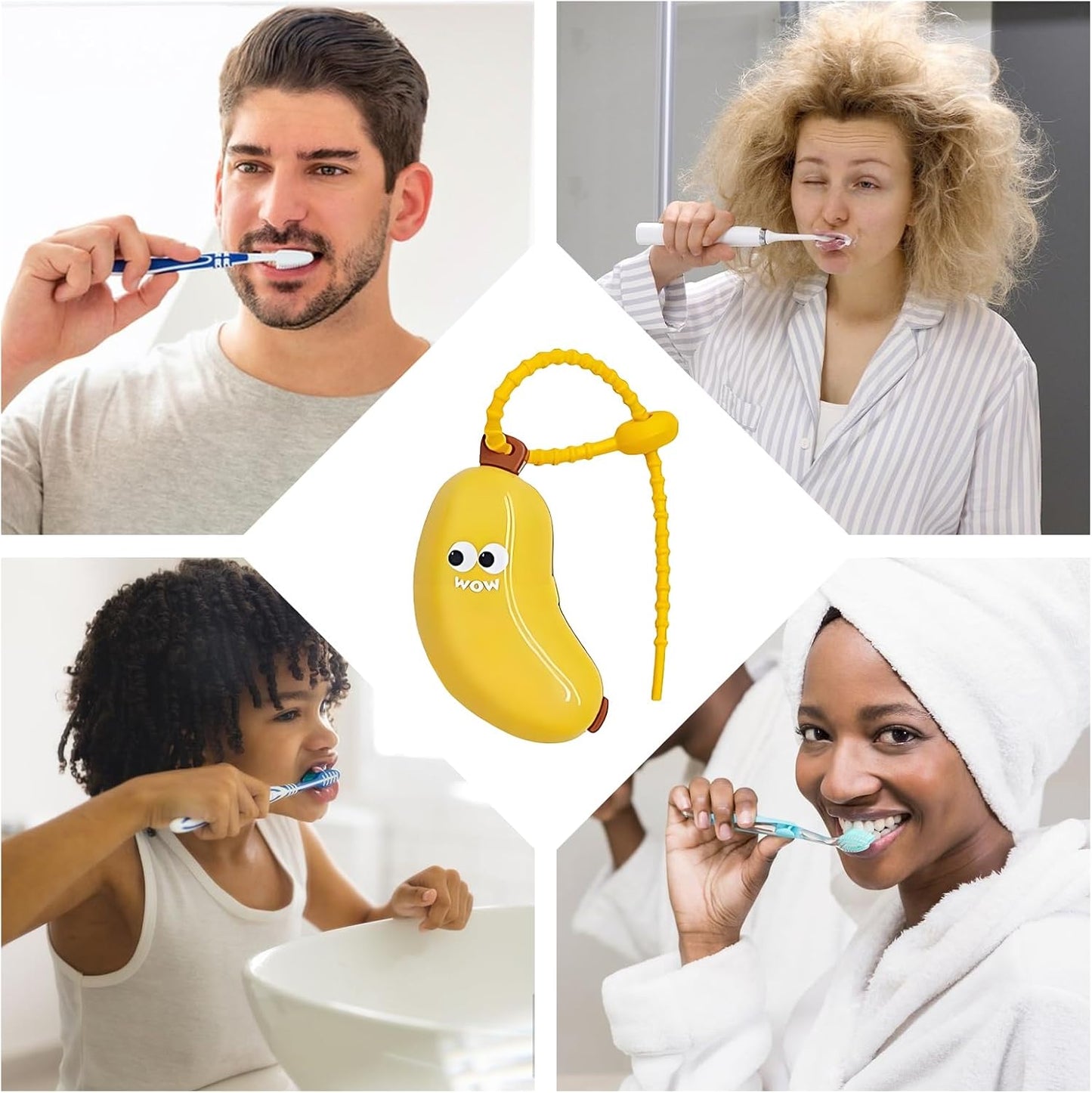 Generico Toothbrush Cover, Portable Protective Case, Compact Banana Design, Hygienic Travel Storage, Fun Cover for Kids, Adults, Outdoor Activities, Vacation, Daily Routines