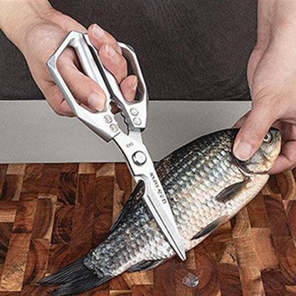 Powerful Kitchen Scissors For Chicken Bones - Stainless Steel Food Cutting Scissors With Bottle Opener And Walnut Cracker, Heavy Duty Kitchen Tool Cutting Shears For Poultry, Meat, And Bones