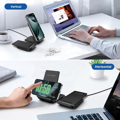 Wireless Charger for iPhone Galaxy Pixel Wireless Charging Stand for iPhone 16 15 14 13 12 11 Series,Samsung Galaxy S24 S23 S21 S20 Ultra Plus Note 20 Galaxy Buds 3 Pro,Pixel 9 8 7 Pro Pixel Buds