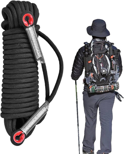 Climbing Rope, Workout Rope for Climbing, Mountaineering Safety Equipment, Outdoor Workouts Accessories, Survival Gear Hiking Training, Enhanced Knot Tying Usability