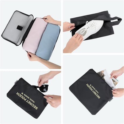AiQInu 7-Piece Waterproof Packing Cube Set Travel Organizer for Clothes, Shoes, Underwear