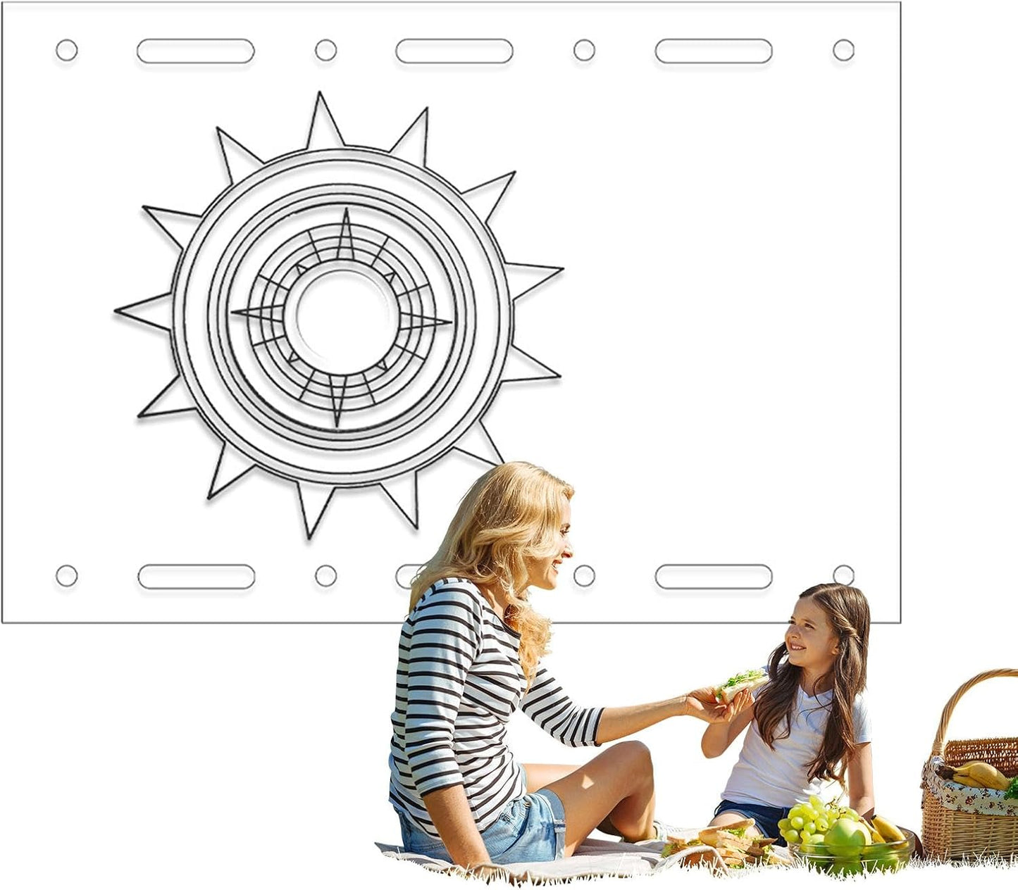 shjxi Camping Dining Set, Lightweight Camping Plates, Outdoor Dining Plates | Transparent Camping Table Top for Picnics, Barbecues, and Outdoor Dining, Ideal for Camping and Recreational Use