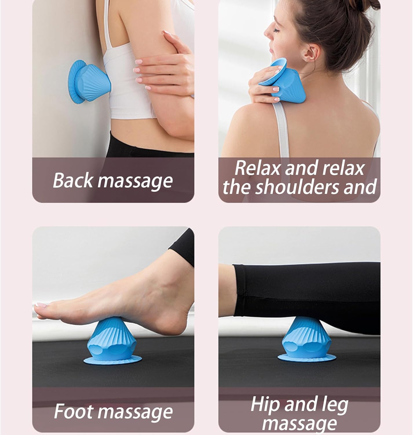 DAWCBVJQ Palla massaggiante elettrica vibrante per massaggi, palla a rilascio fasciale, massaggiatore muscolare elettrico, attrezzo regolabile a 4 marce, per il collo e le gambe della vita