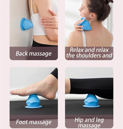 DAWCBVJQ Palla massaggiante elettrica vibrante per massaggi, palla a rilascio fasciale, massaggiatore muscolare elettrico, attrezzo regolabile a 4 marce, per il collo e le gambe della vita
