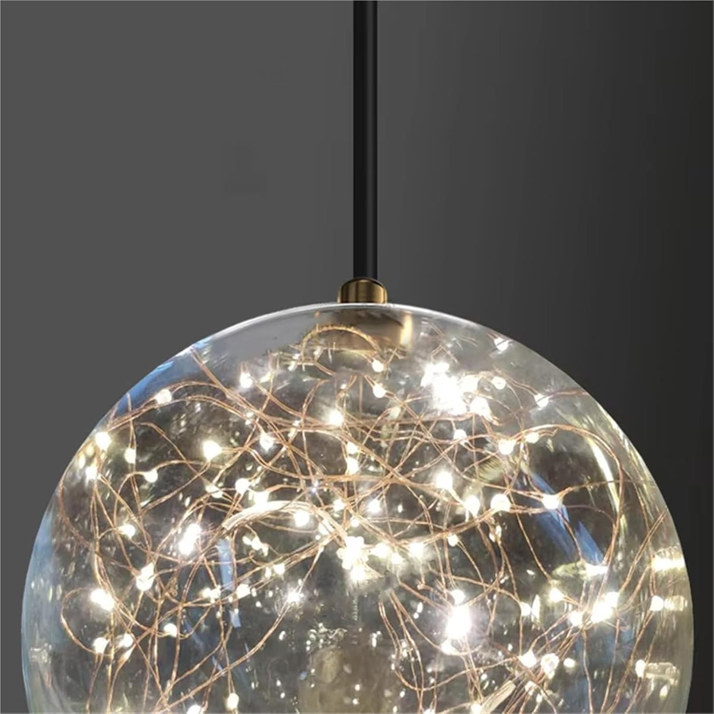 Clear Glass Bubble Ball Chandelier Modern Restaurant Indoor Starlight Kitchen Bedroom Foyer Hanglamp Romantic Star Lighting