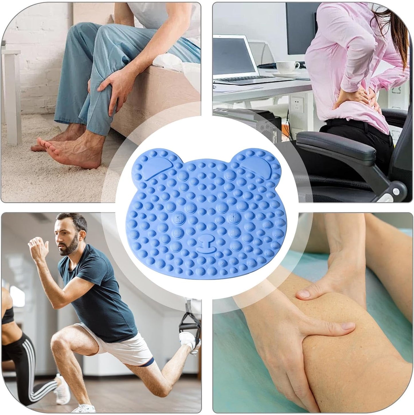 Foot Massage Pad - Portable Foot Massage Pad - Lightweight Ergonomic Health Products, Anti-Slip Massager Board for Home Studio Fitness Post-Workout Recovery