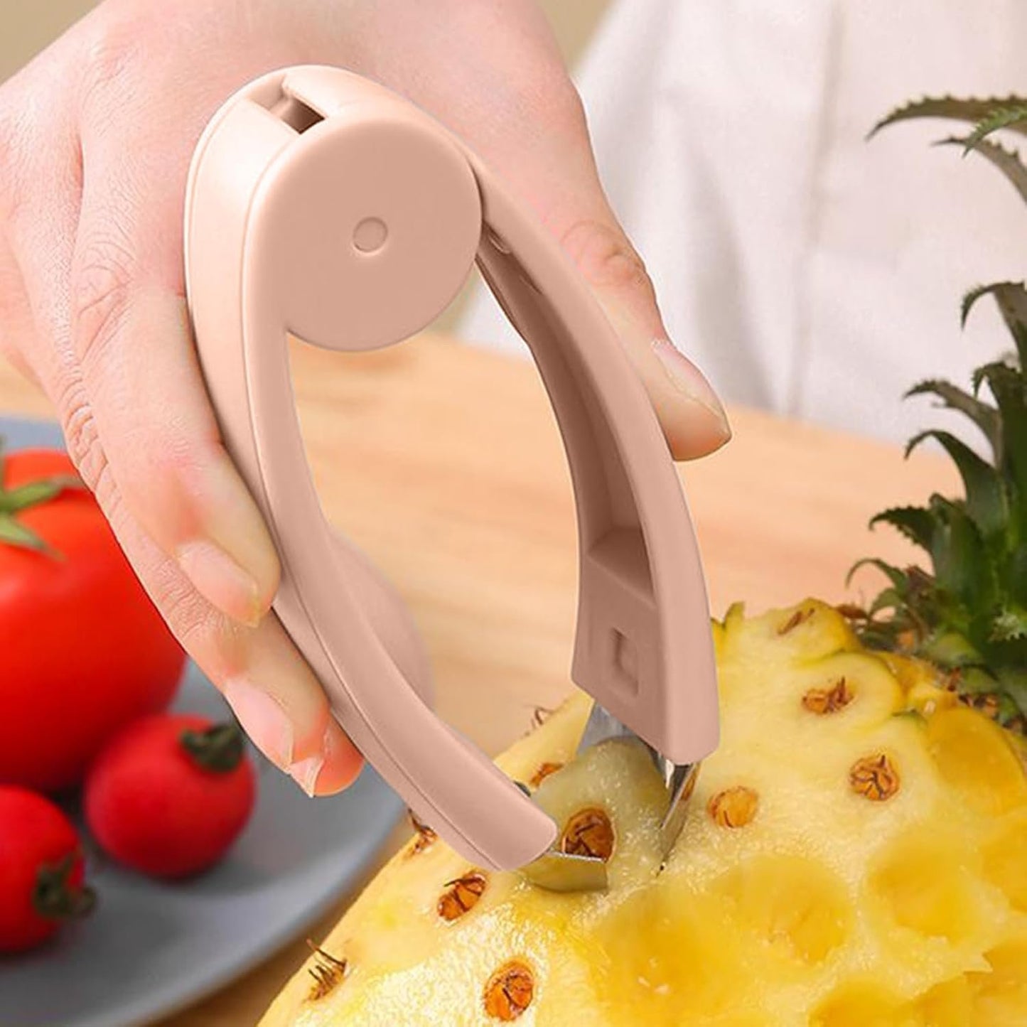 Pineapple Eye Remover Tool | Stainless Steel Cutter Pineapple Eye Peeler | Portable Food Prep Gadget with Ergonomic Handle, Cooking Utensils for Home, Picnic, Camping
