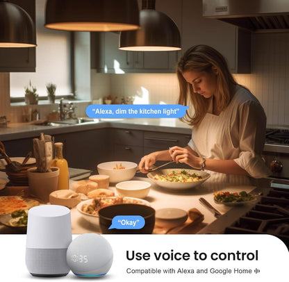 Enshine GU10 Smart Bulb, Warm to Cool White and RGB WiFi led Light Bulbs, Dimmable Colour Changing, Compatible with Alexa and Google Home, Music Sync, 5W(50W), 470 Lumens, No Hub Required, 4 Pack