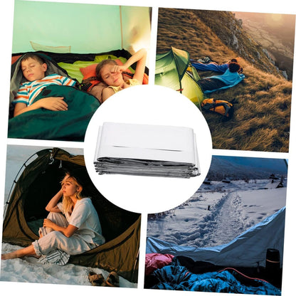 Generic 6Pcs Emergency Survival Blanket Portable Insulation Outdoor Camping Blanket Reflective Design for Protection for Hiking Marathons and Emergencies