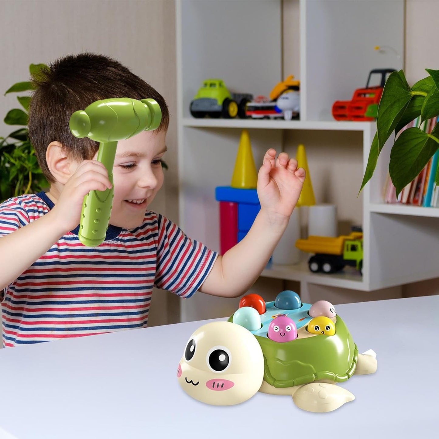 Nuyhgtr Mole Game, Turtle Educational Pounding Toys, Developmental Interactive Learning, Cute Mole Games, Ideal for Kids, Boys And Girls, Play Activity 7.68x6.3x2.72 inch