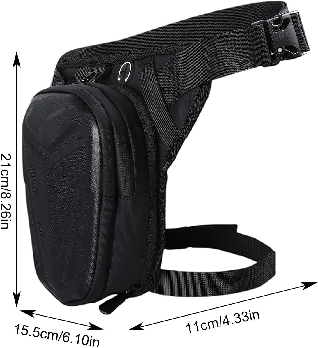 Motorcycle Leg Bag, Thigh Pouch Leg Strap, 3.7x9.8 Inches Shell Waterproof, Large Capacity Riding, Secure Waist Thigh Pack for Cycling Hiking, Camping Fishing, Travel Outdoor Gear