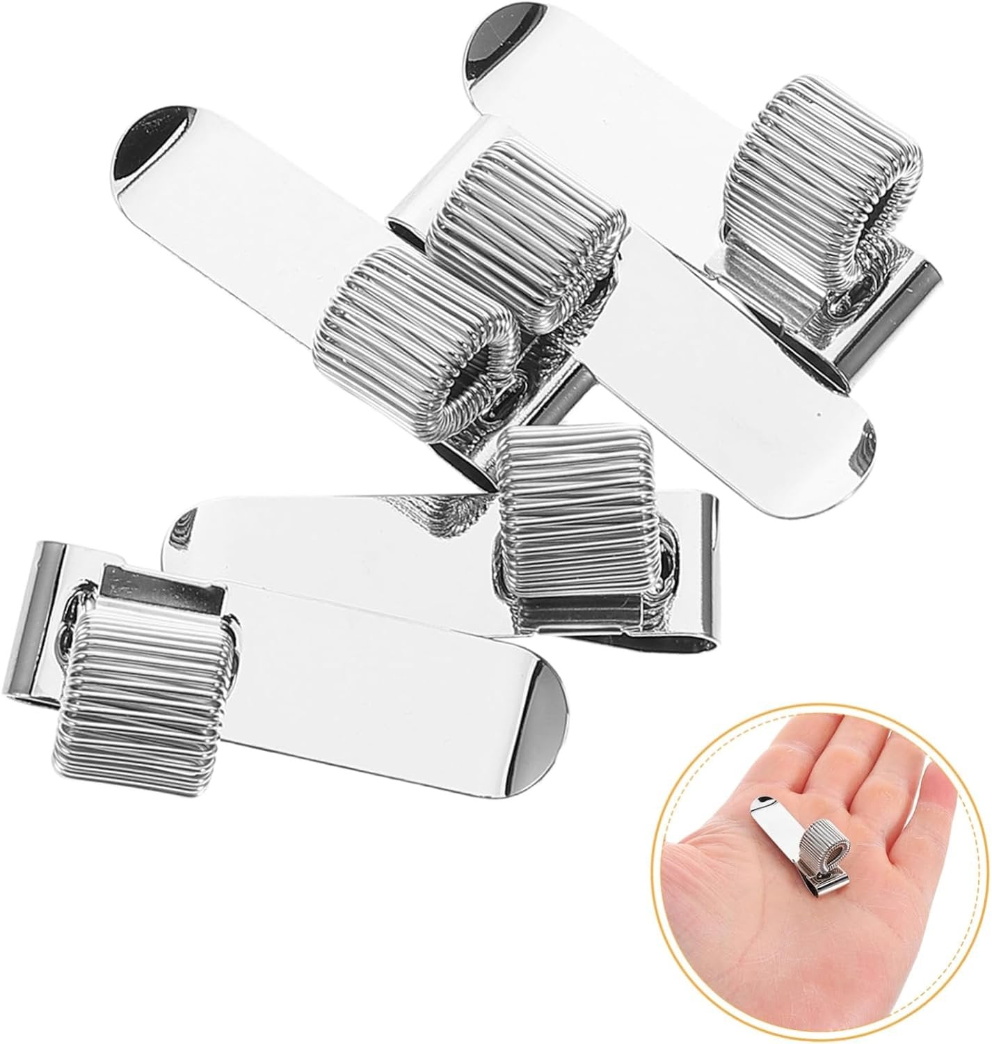 VILLFUL 6pcs Adjustable Pen Holder Clip with Metal Spring for Notebooks and Clipboards Versatile Manganese Design for Enhanced Organization and Tidy Workspace
