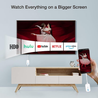 EZCast Wireless USB-C to HDMI Transmitter and Receiver, DisplayPort Screen Mirror from iPhone 15 to TV, 1080p HD, HDMI Extender, Wireless Display from Tablet and laptops to HDTV projectors