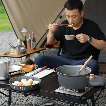 Camping Pot - Portable Large Capacity Camping Pan For Backpacking | Camp Pot | Heat-Resistant Portable Picnic Gear Lightweight Boiling Camp Steamer For Outdoor Travel Hiking