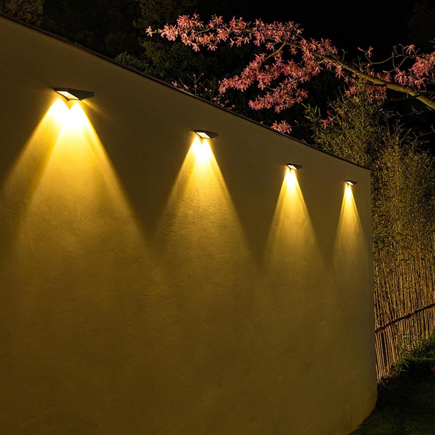 Solar Lights Outdoor, Automatic Solar Powered Fence Lantern, 1.38x4.88x0.96 Inches Portable Wall Mounted Foldable Versatile Exterior Lighting for Driveway Garden and Yard