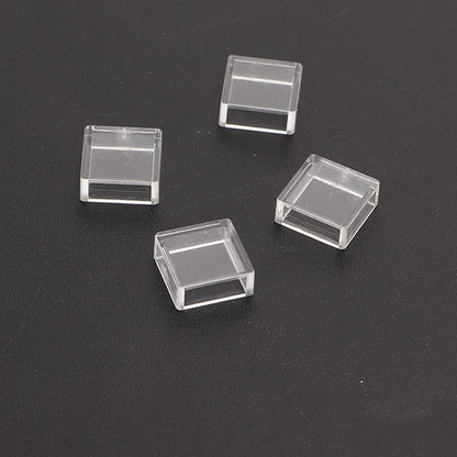 Vomeko 100 Pieces Square Transparent Cap, Touch Switch Cover, Touch Button Cap, Transparent Square Touch Switch Accessory in ABS