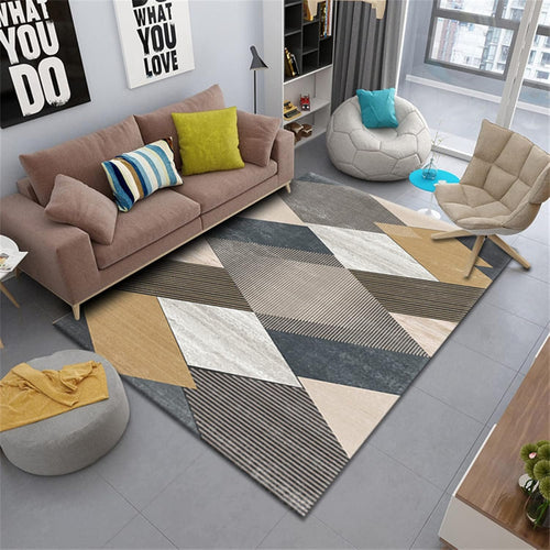 RUGMRZ Tappeto Bambini 120 x 180 cm Tappeti Per Camera Da Letto grigio Tappeto Ginnastica Da Casa Accessori Da Soggiorno Moderni Dal Design Geometrico Grigio Indossabili Tappeto Palestrina Bambini