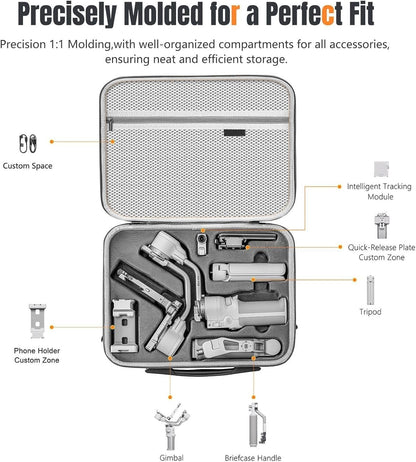 RS 4 Mini Carrying Case for DJI RS 4 Mini, Portable Storage Travel Bag, PU Leather Shoulder Protection and Convenient Storage for DJI RS4 Mini Gimbal Stabilizer and Its Essential Accessories.