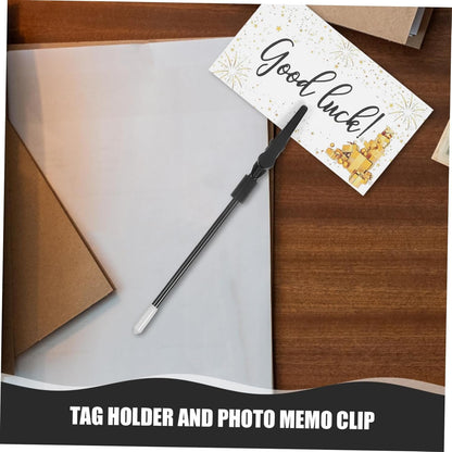 Gatuida 4PCS Metal Wire Alligator Clip Long Tailed Photo Holders for Cards Memos DIY Note Clips for Crafts Workspace Organization