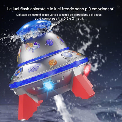 Water Sprayer Toy, Rotating Luminous Sprinkler, Interactive Water Play, Reusable Squirting Feature, Backyard Beach Pool Fun, Summer Play Equipment 7.09x7.09x9.45