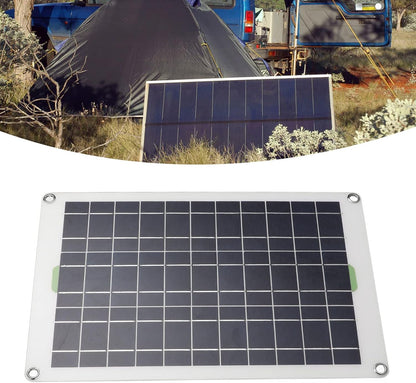 50W 12V/24V Solar Panel Kit, Monocrystalline Solar Panel Starter Kit with 30A Solar Charge Controller & Solar Cables for Home, RV, Boat, Marine, Caravan, Camper, Off Grid System