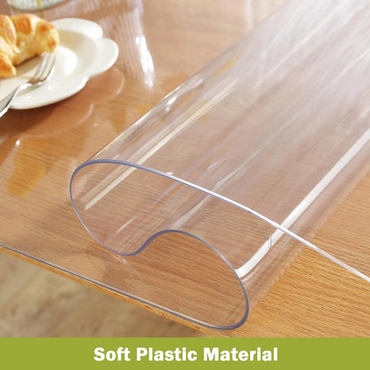 OstepDecor Clear Table Cover Protector, 1.5mm Thick 40 x 96 Inch Table Protector for Dining Room Table, Plastic Table Cover, Clear Table Protector, Dining Table Cover, Clear Table Cloth Table Pad