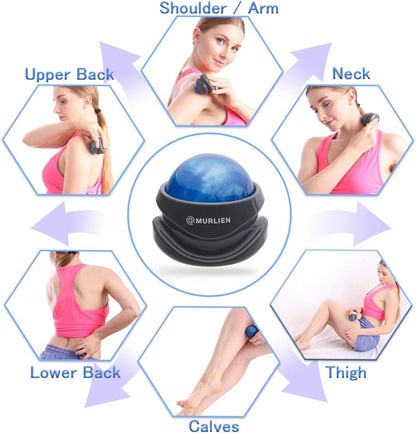 MURLIEN Massage Roller Ball, Tight and Sore Muscles Relief, Manual Massager, Alleviating Shoulder, Arms, Back, Legs, Calves or Muscle Tension