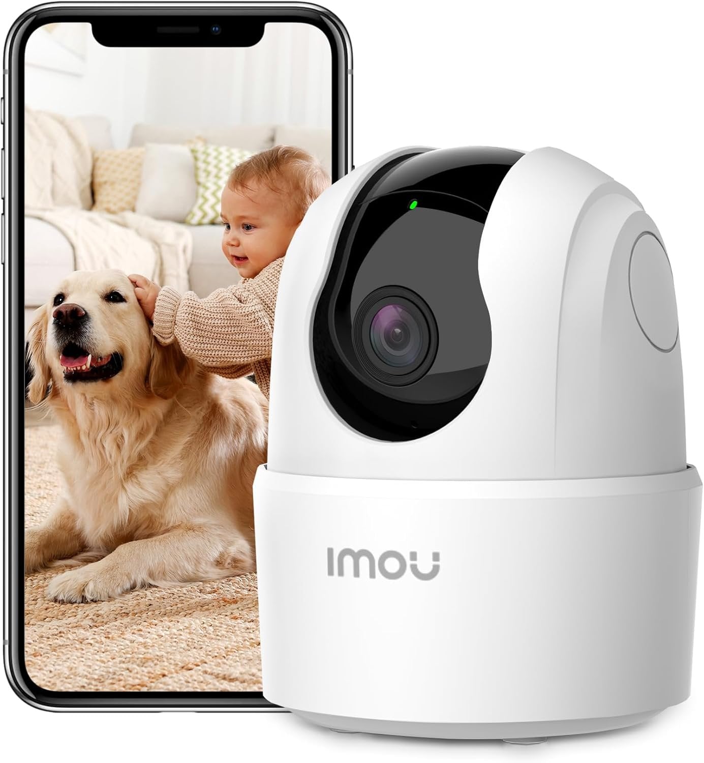 Imou 2K WiFi Indoor Security Camera Baby Monitor, Pet Camera Dog Camera, 360Â° Home Security IP Camera 3MP, Human Detection AI, Smart Tracking, Siren, 10M Smart Night Vision, 2-Way Audio