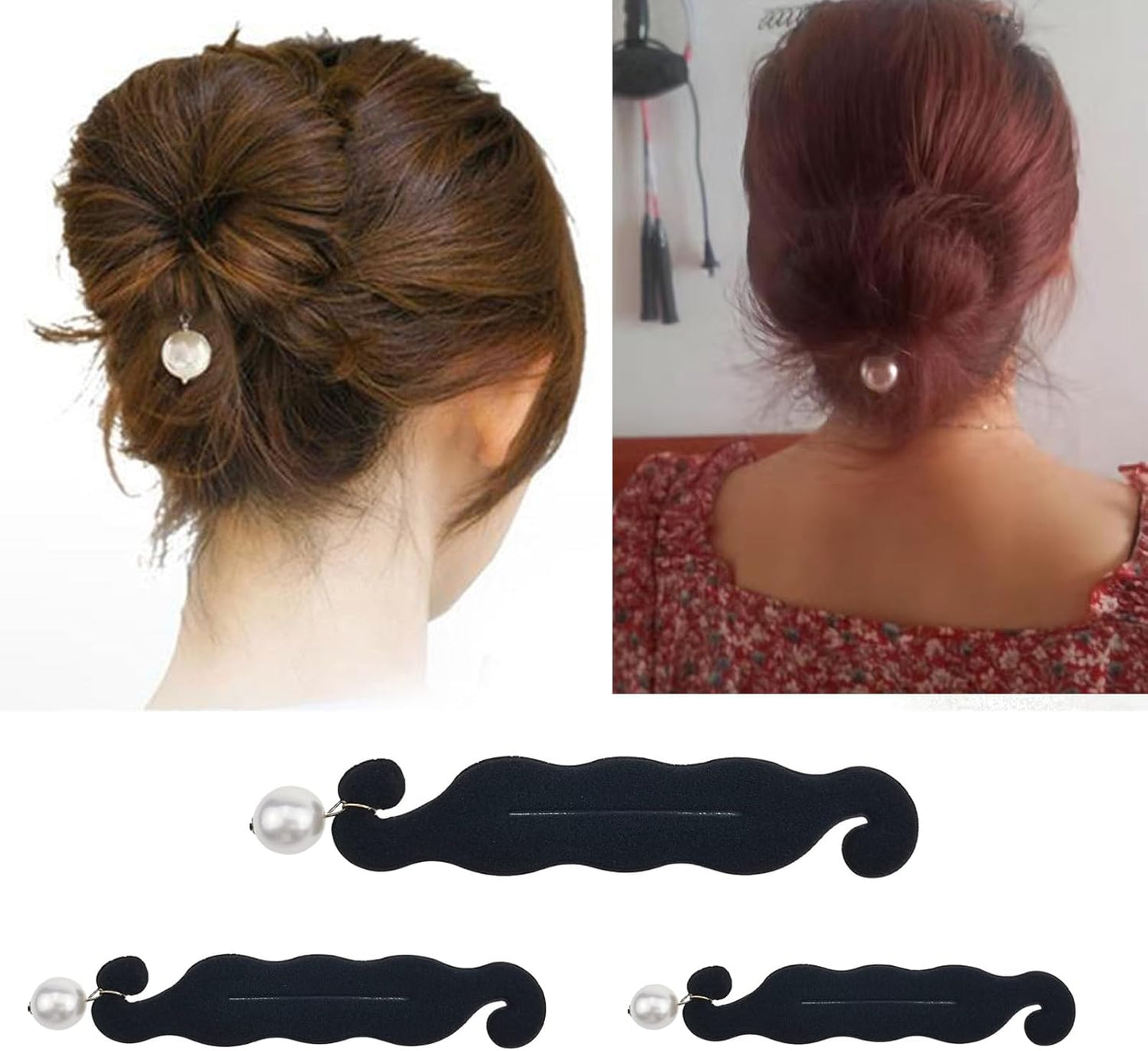 Hair Styling Accessories Quick Bun Maker Tool 3Pcs, Donut Hair Bun Maker Magic Braiding Tool