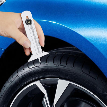 Tire Tread Depth Gauge, Heavy-Duty Motorcycle Tool, Stainless Steel Measuring Device, Precise Wear Monitoring, Compact Design, Ideal for Daily Maintenance, Vehicle Safety Checks