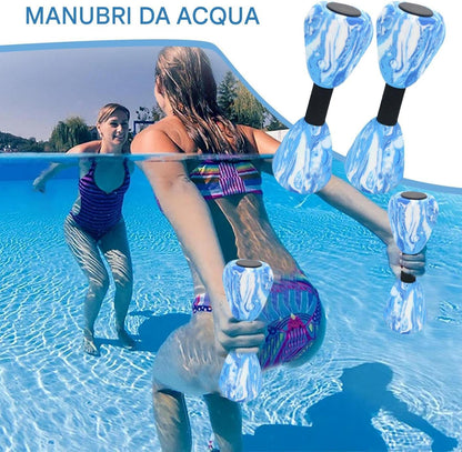Aquatic Dumbbells, Water Weights Set, Pool Exercise Equipment, 27cm, Sports Aerobic Workout Gear, for Training Sessions, Gym Routines, Outdoor Swimming, Aqua Fitness