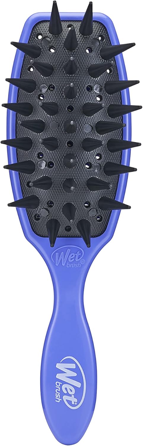 WetBrush Custom Care Treatment Brush to Evenly Distribute Product, Helps Reduce Shedding and Breakage, with Added Drainage Holes, For All Hair Types, Purple