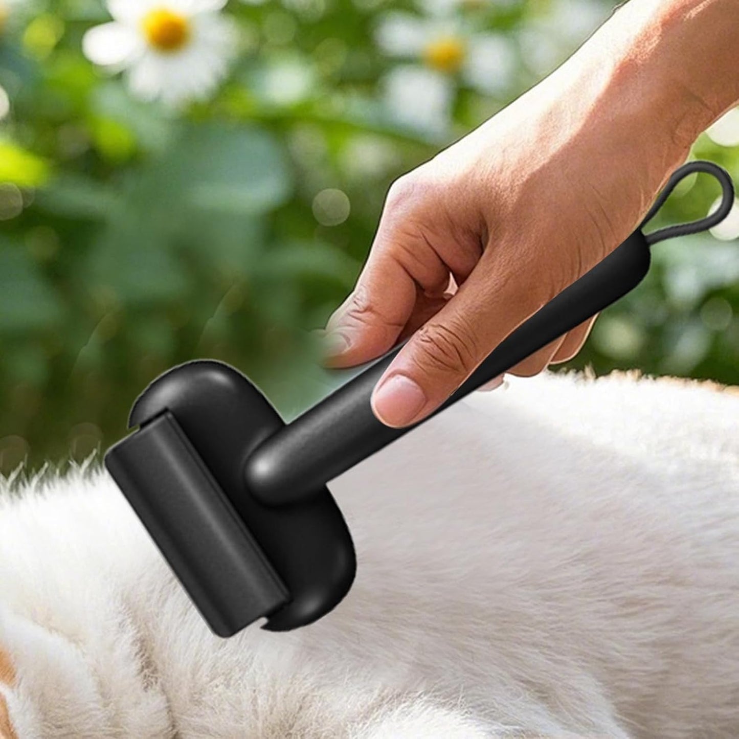 Shedding Brush, Dematting Comb, Mat Detangling Remover Grooming Tool Stainless Steel, Ergonomic Abs Handle, Comfortable Grip for Dogs and Cats Matted Hair, 9,45 Inches