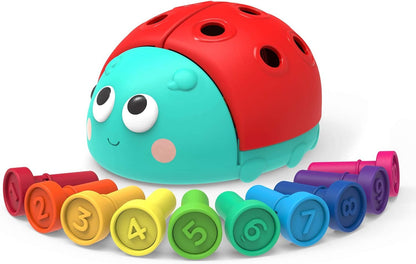 Battat Education – Fine Motor Peg Toy for Toddlers, Kids – Montessori Toy with Pegs – Educational & Developmental Toy – Learning Ladybug – 18 Months + – Learning Ladybug