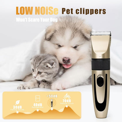 KIKETECH Dog Grooming Clippers Professional - Heavy Duty Dog Clippers with Pet Comb for Trimming Thick Heavy Coat, Low Noise Cordless Pet Shaver for Small & Large Dogs Cats, Pets