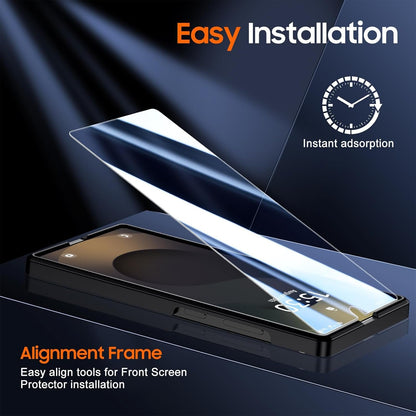 [3 Pack] UniqueMe Screen Protector Compatible for Samsung Galaxy S25 Ultra Tempered Glass HD Clear Screen Protector with Easy Installation Frame, 9H Hardness Anti Scratch Bubble Free