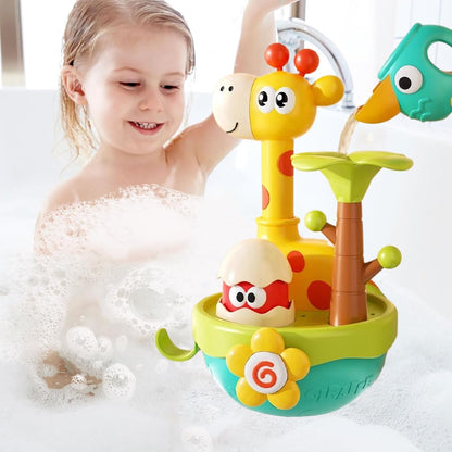 Bath Toys, Flower Water Games, 7.87x7.48in Educational Interactive Toy, Blooming Sensory Activity, Portable Water Play Set for 1-3 Years Old, Birthday, Holiday, Shower Time