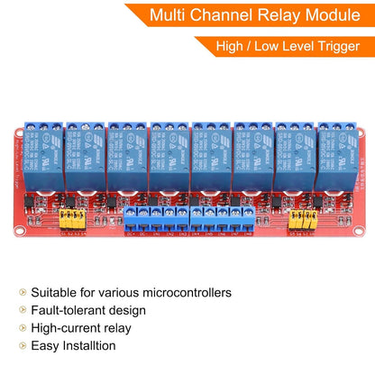 MECCANIXITY DC 5V 8 Channel Relay Module High or Low Level Trigger for Electronics Industrial Home Automation