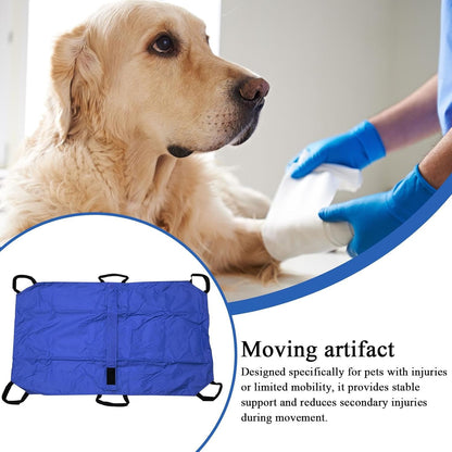 Pet Stretcher, Transport Stretcher for Puppy, Multifunctional Foldable Design, Minimized Risk Transports, Patient Pet Transfer Rescue Tool with Safety Strap for Medium, Large Bunny and Cat, 120x74x3cm
