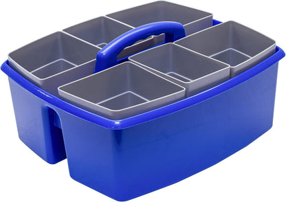 Storex 00985U02C Large Caddy with Sorting Caddy, 13 x 11 x 6.38 Inches, Blue, 2-Pack