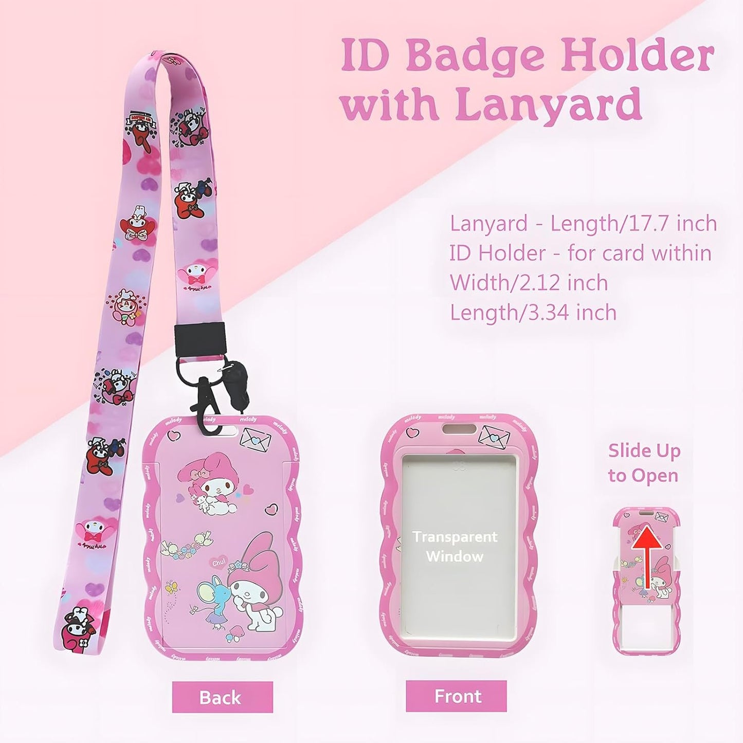 Melody School Supplies Set, Kawaii Cute Stationery Gift Set Including Gel Pens, Notebook,Pen Case,Stickers,Pins Badge,Lanyard,Sticky Note,Bookmark, Perfect Easter Birthday School Season Gifts for Kids