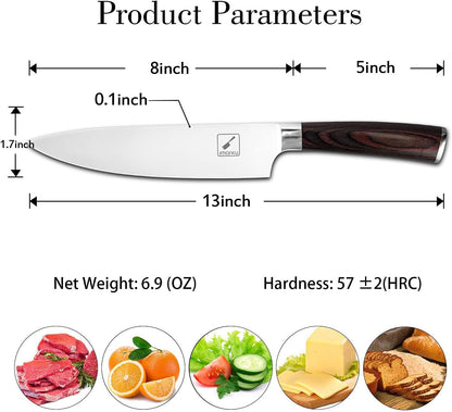 imarku Chef Knife - 8 Inch Home Essentials Sharp Kitchen Knife HC Steel Japanese Knife Paring K-nife, Gifts for Women/Men, Birthday Gifts for Mom/Dad, Kitchen Gadgets with Premium Gift Box