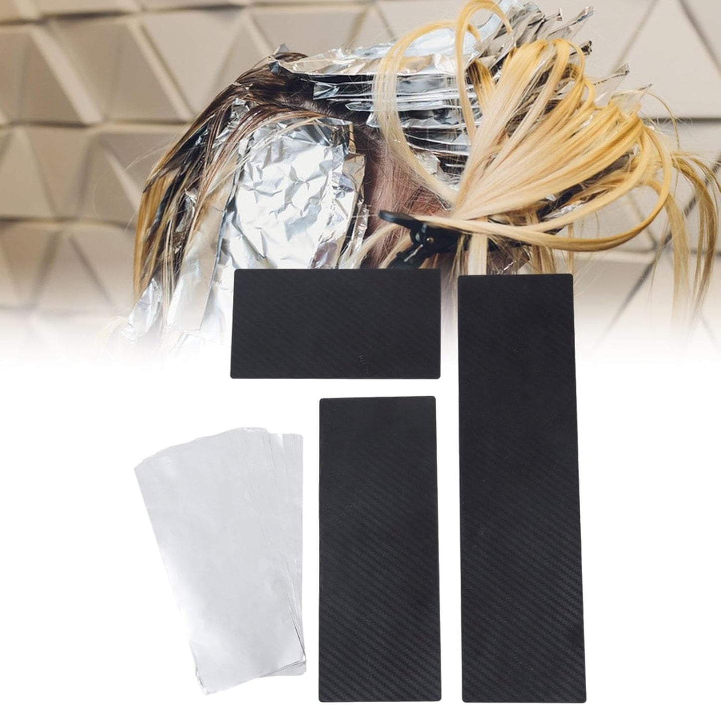 3 Pieces Hair Dye Boards Balayage Highlighting Tools Hair Styling Tools for Hair with Sheet Metal for Salon