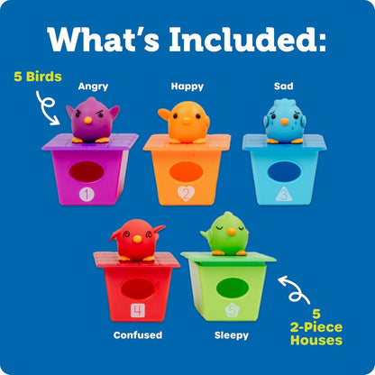 Learning Resources Peek-a-Bird Learning Buddies - 15 Pieces, Age 18 Months+ Toddler Learning Activities, Preschool Toys, Educational Toy for Color Teaching, Multicolor